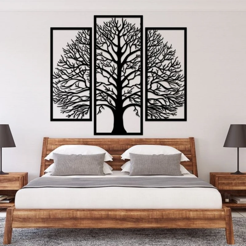 استیکر دیواری پدیده پلاس طرح درخت بسته 3 عددی