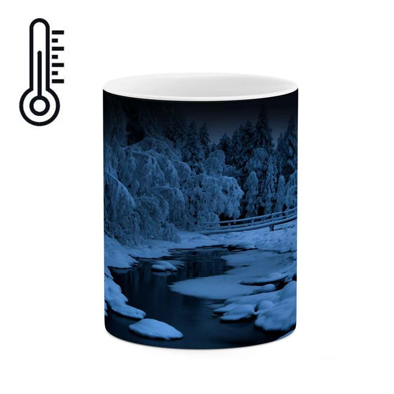 ماگ حرارتی کاکتی مدل منظره برفی کد mgh14865