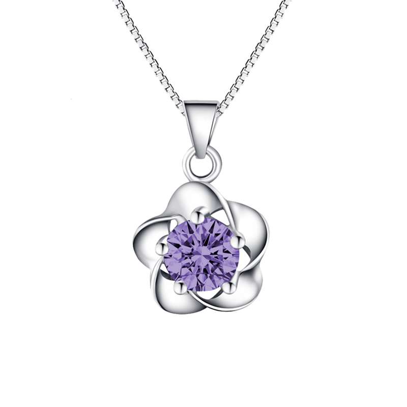 گردنبند نقره زنانه مدل گلشید