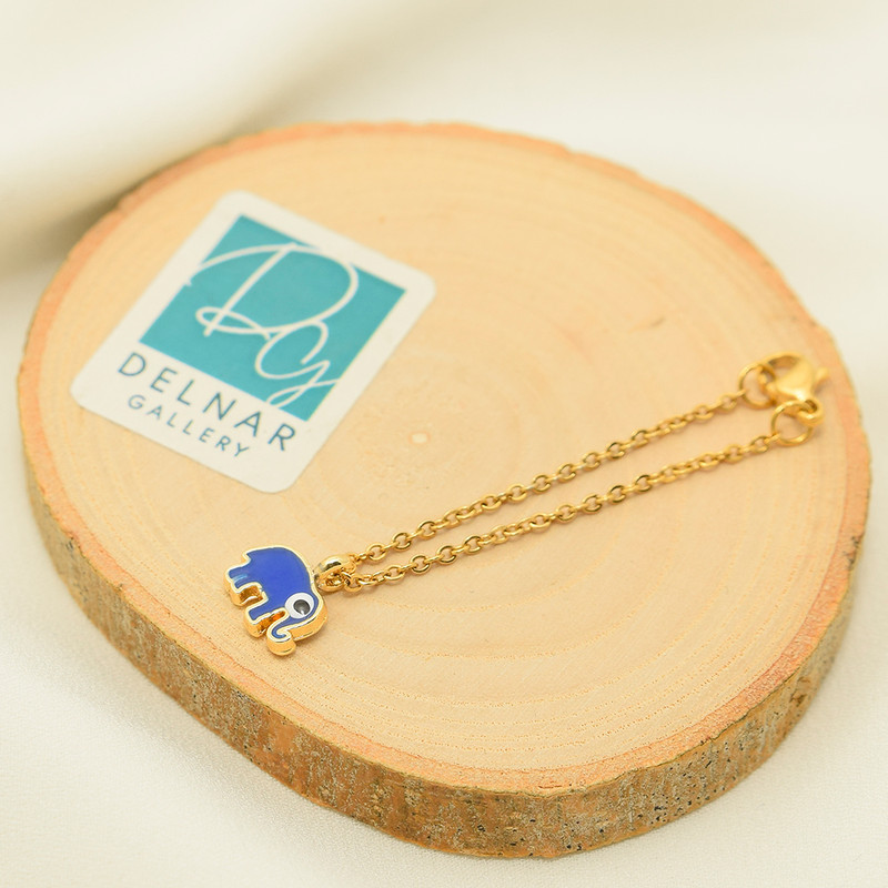 آویز ساعت زنانه دلنار گالری مدل فیل و چشم نظر آویز ساعت زنانه دلنار گالری مدل فیل و چشم نظر