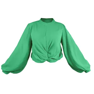 بلوز آستین بلند زنانه مدل جلوگره کد 1029B