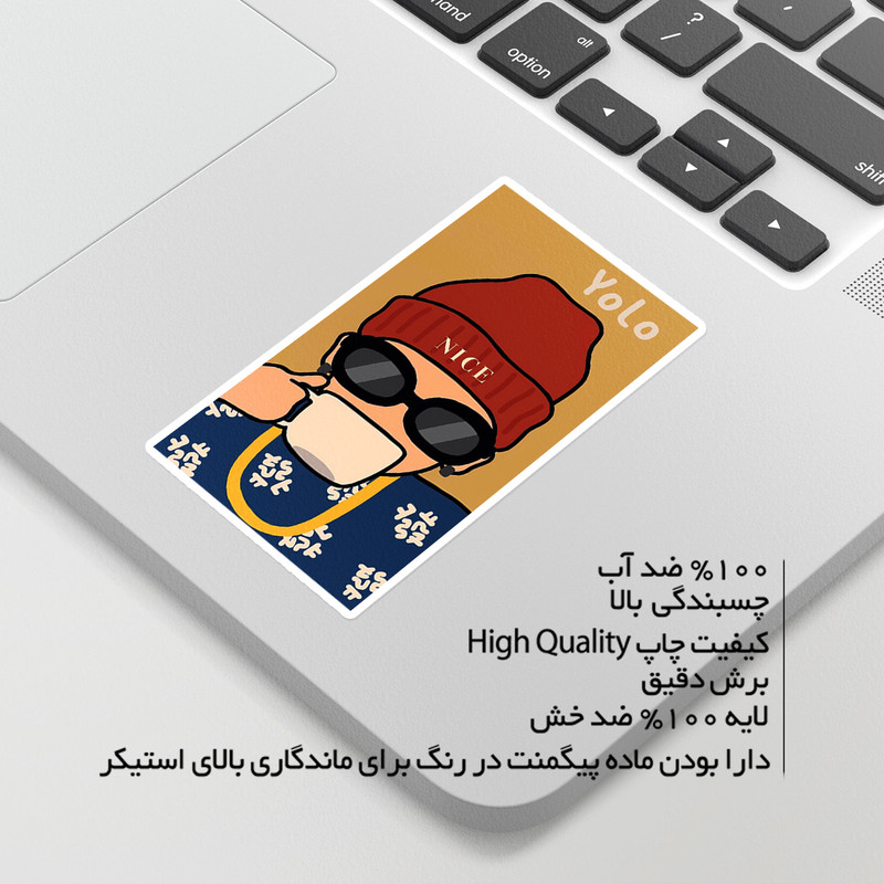 استیکر لپ تاپ ماسا دیزاین طرح YOLO مدل STK1650
