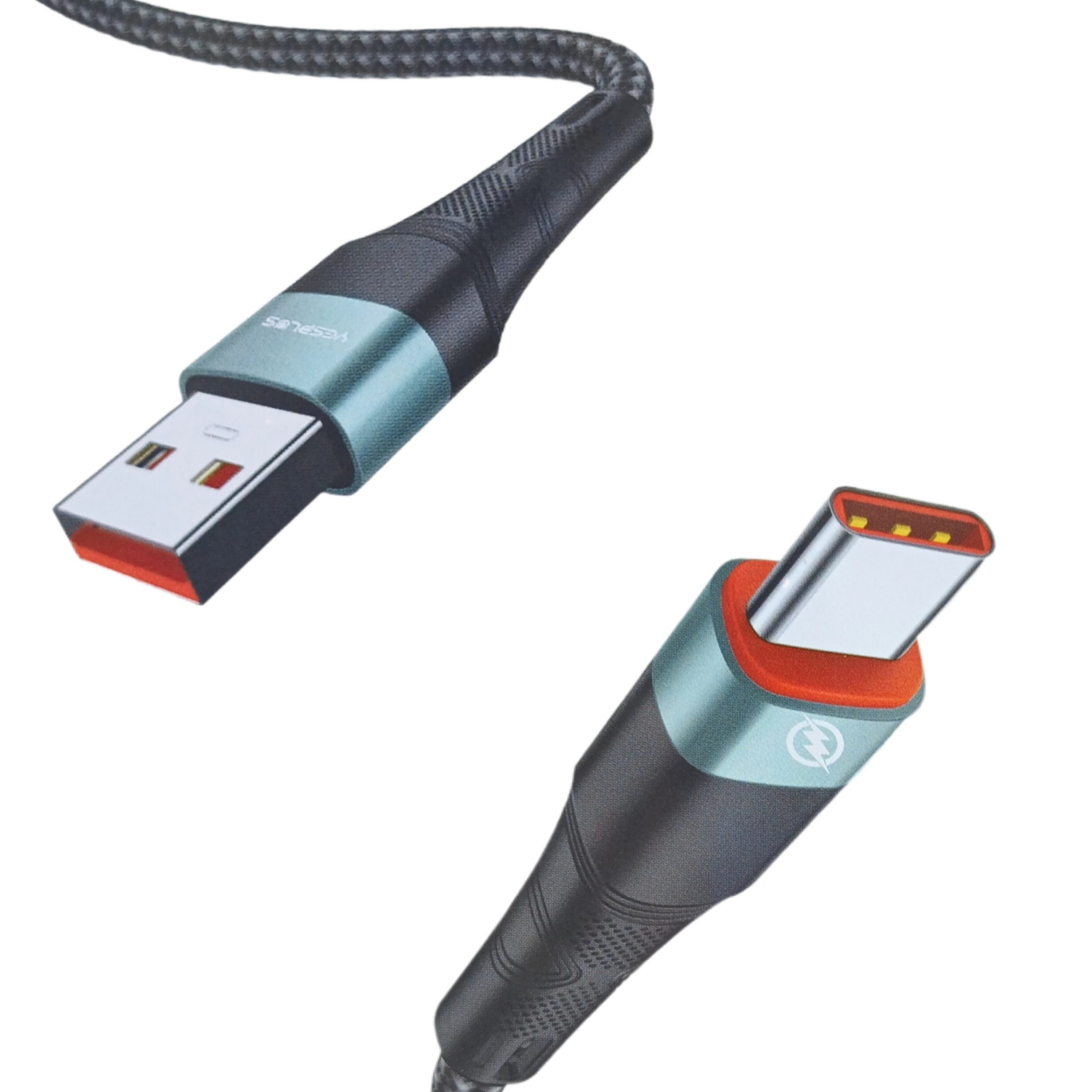 کابل تبدیل USB به USB-C یس پلاس مدل Fast charge 6A طول 1 متر
