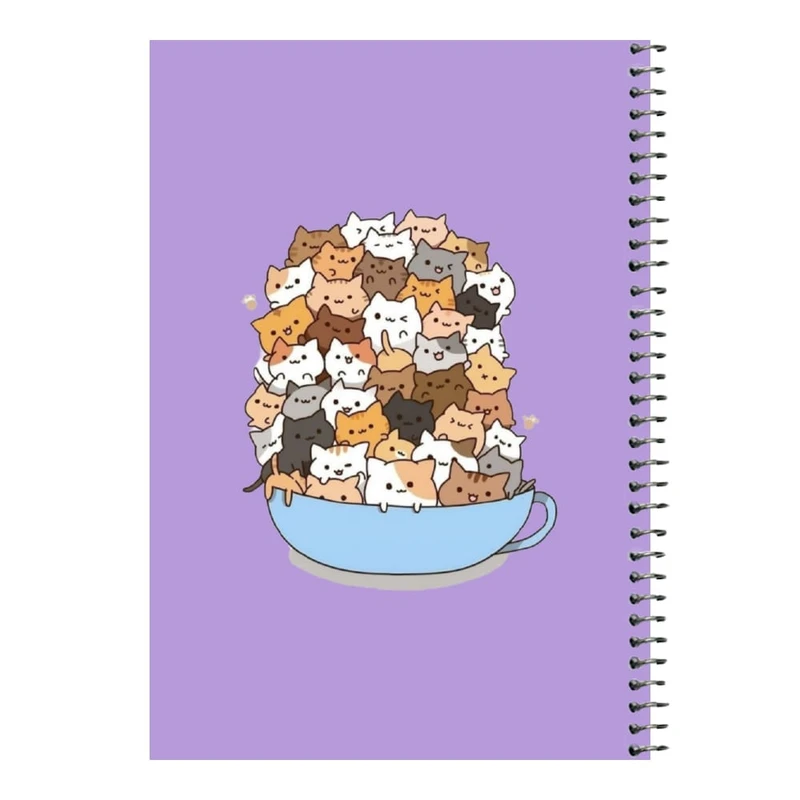 دفتر مشق 80 برگ اس جی مدل گربه های فنجانی   