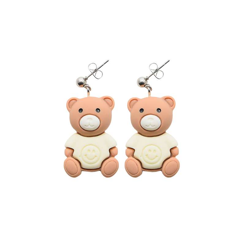 گوشواره دخترانه دلنار گالری مدل تدی اسمایلی گوشواره دخترانه دلنار گالری مدل تدی اسمایلی