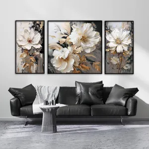تابلو آتریسا طرح گل مدرن مدل AT355 مجموعه سه عددی