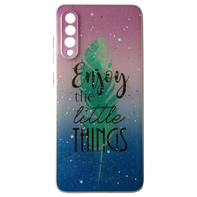 کاور مدل شاینی پشت شیشه ای کد 7-0 طرح پر مناسب برای گوشی موبایل سامسونگ Galaxy A70 / A70s