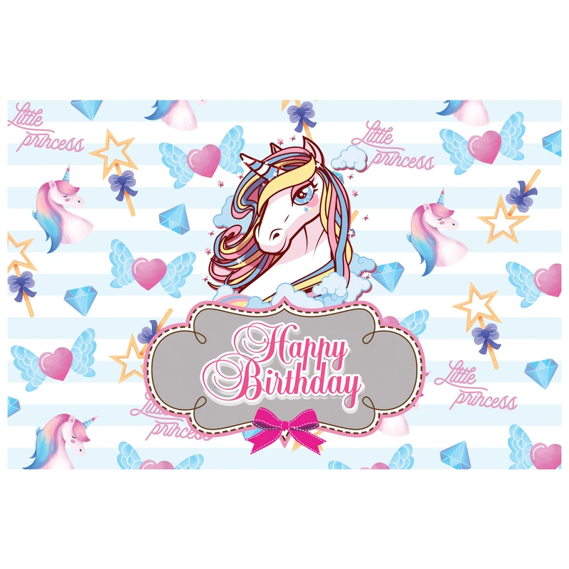 بنر تم تولد طرح اسب تک شاخ یونیکورن کد 1065