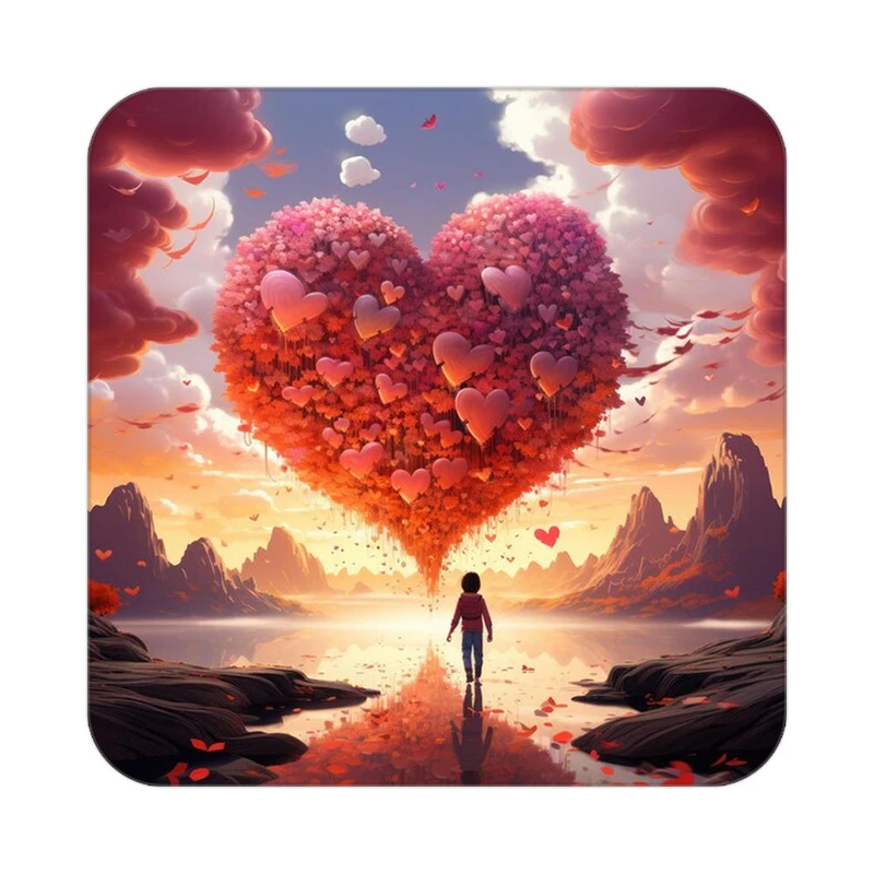 زیر لیوانی کاکتی مدل عاشقانه کد mp12456