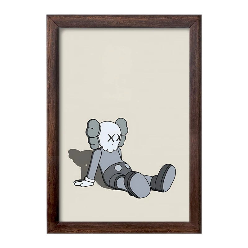 تابلو خندالو طرح عروسک کاز (kaws) کد F3994