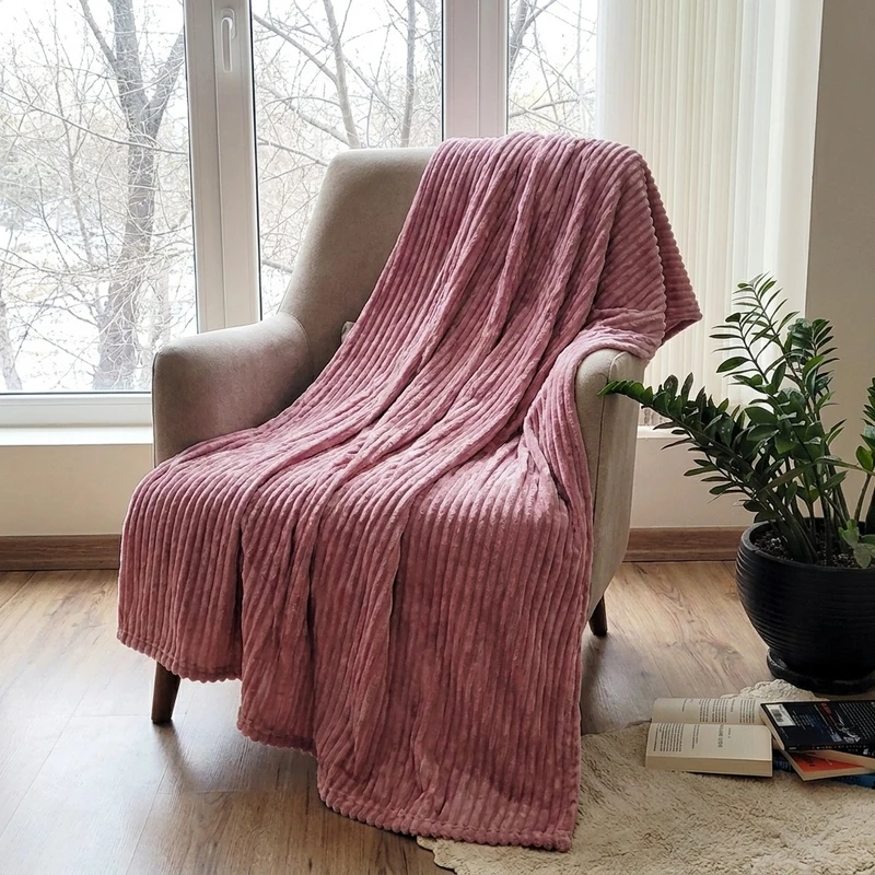 عکس شماره 2 : پتو مسافرتی مدل ژله ای خطی سایز 220x160 سانتی متر