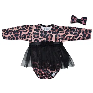 ست بادی و هدبند نوزادی نیروان مدل پلنگی کد 807