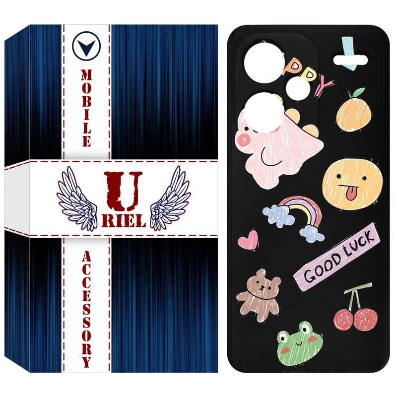 کاور یوریل قاب مدل KSH کد 10 طرح نقاشی مناسب برای گوشی موبایل شیائومی Redmi Note 13 Pro Plus