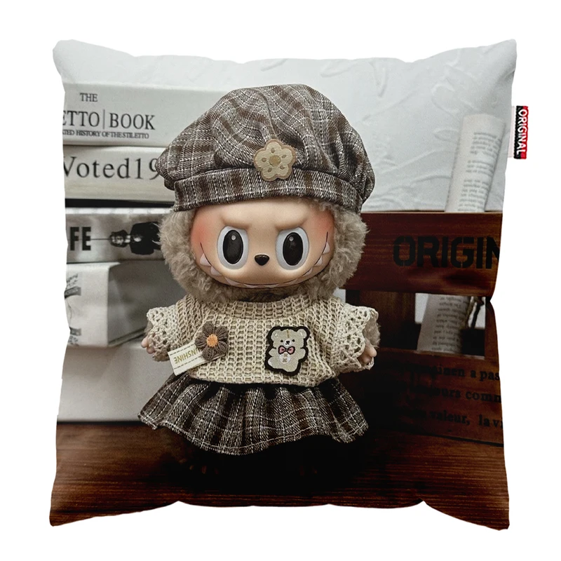 کوسن پاد آفرین مدل عروسک لبوبو کد PK301785 سایز 30*30 سانتی متر