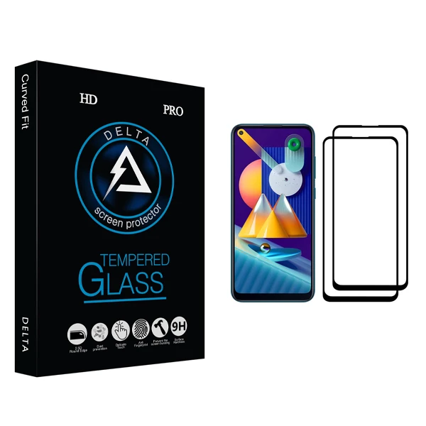 محافظ صفحه نمایش دلتا مدل HD مناسب برای گوشی موبایل سامسونگ Galaxy M11 بسته دو عددی