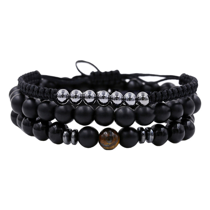 دستبند مردانه ذاریات کد B227 مجموعه 3 عددی