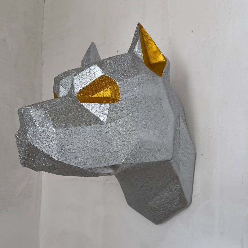 دیوارکوب مدل سگ پیتبال هندسی