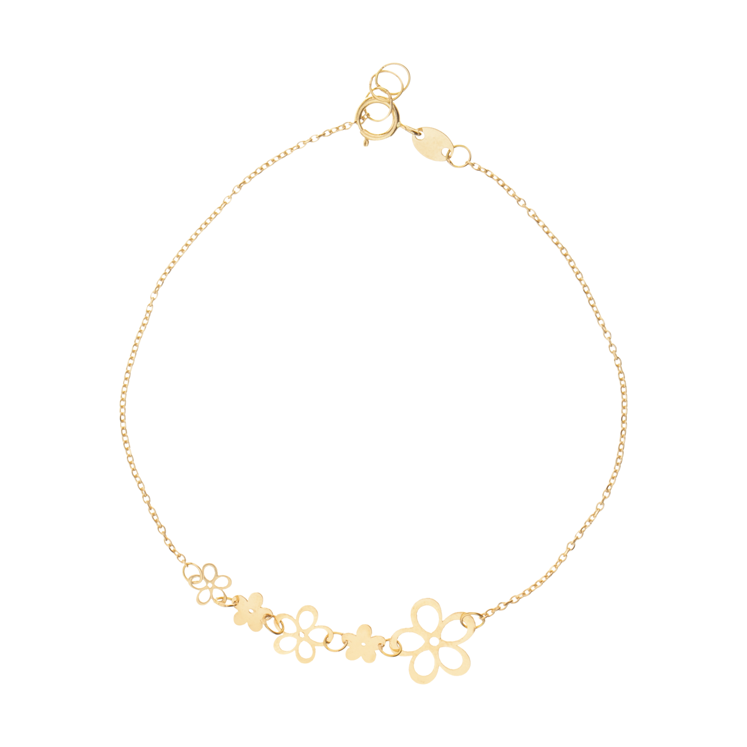 دستبند طلا زنانه مایا ماهک مدل MB1117 طرح شکوفه سیب -  - 1