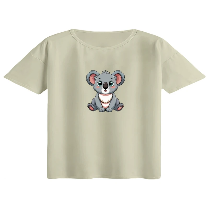 کراپ تی‌شرت آستین کوتاه زنانه مدل کووالا کد 01