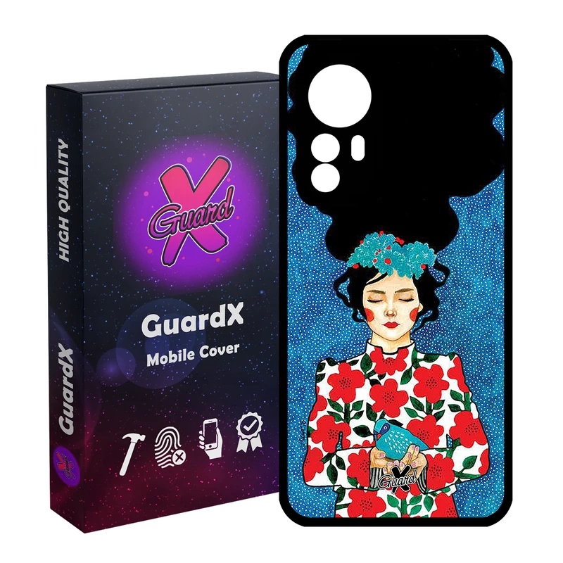 کاور گارد ایکس طرح Girl مدل Glass10137 مناسب برای گوشی موبایل شیائومی Mi 12/Mi 12X/Mi 12S