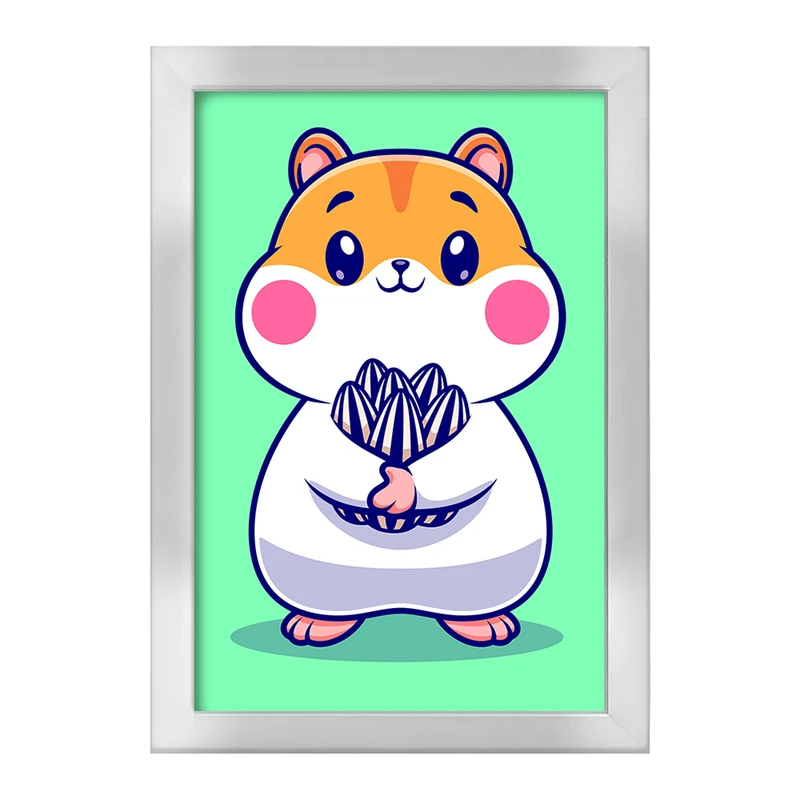 تابلو خندالو طرح حیوانات بامزه همستر کد 29680