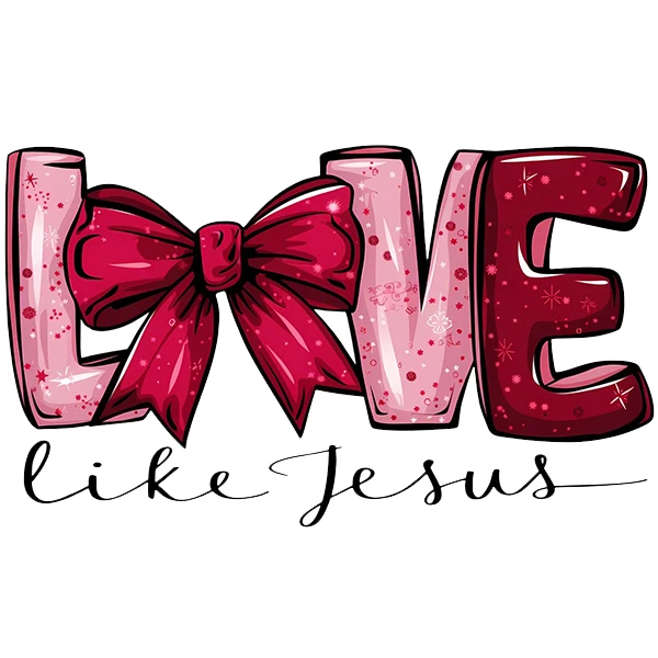 استیکر پارچه و لباس پاد آفرین طرح عشق کد 1741