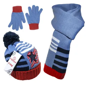 ست کلاه و شال گردن و دستکش بچگانه فونم مدل 5085