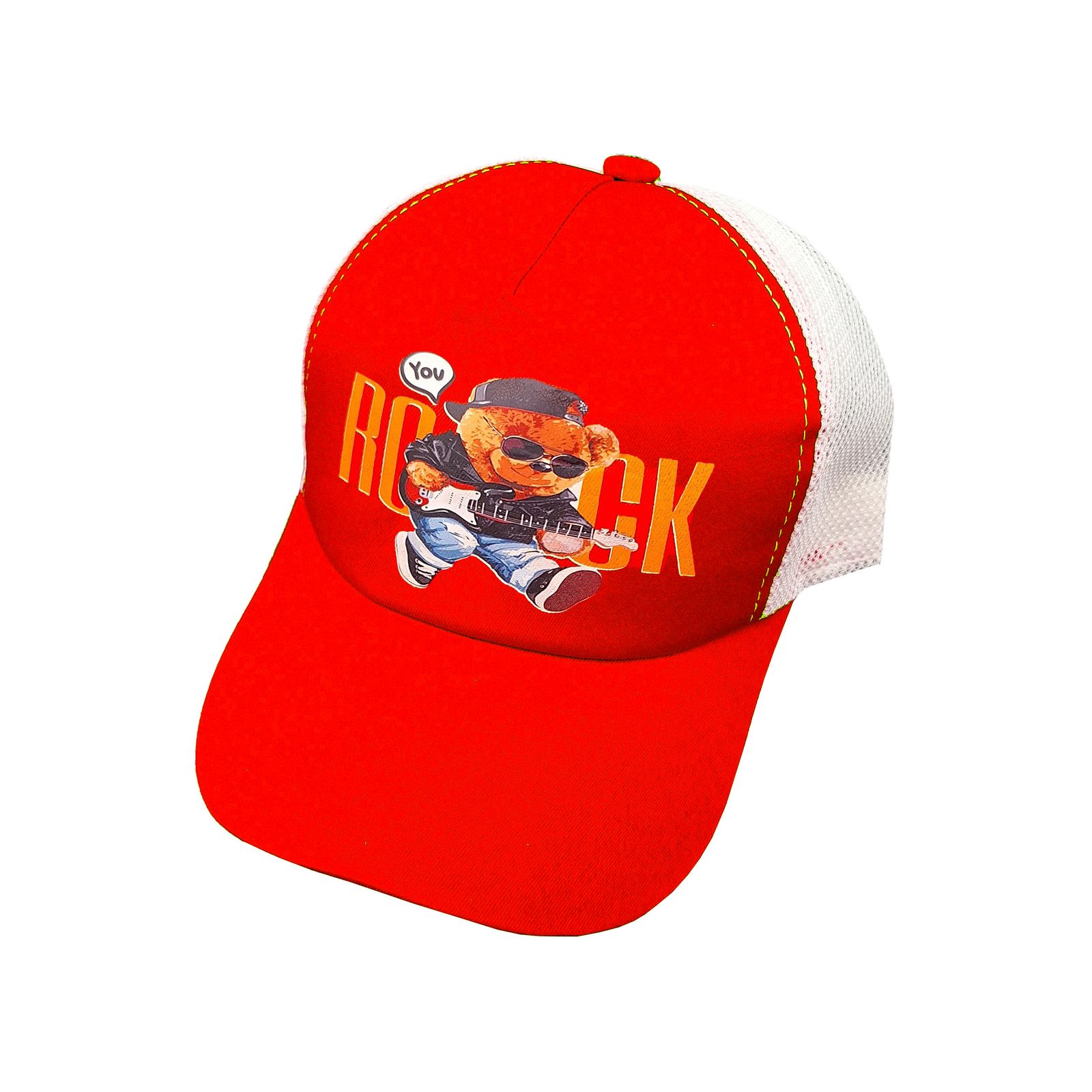 کلاه کپ بچگانه مدل PT-ROCK کد 1241 رنگ نارنجی -  - 1