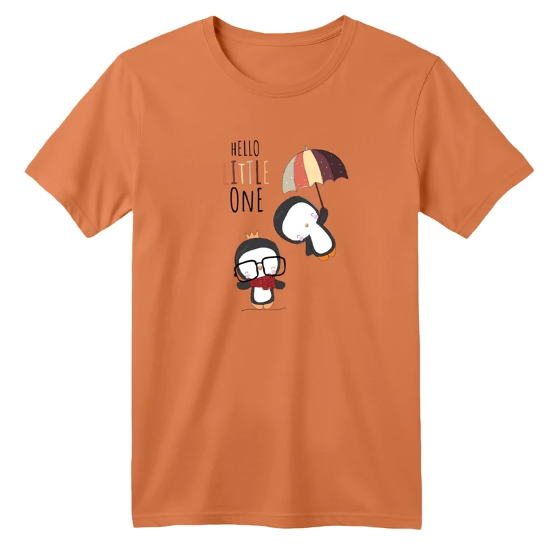 تی‌شرت آستین کوتاه لانگ بچگانه مدل پنگوئن های چتر