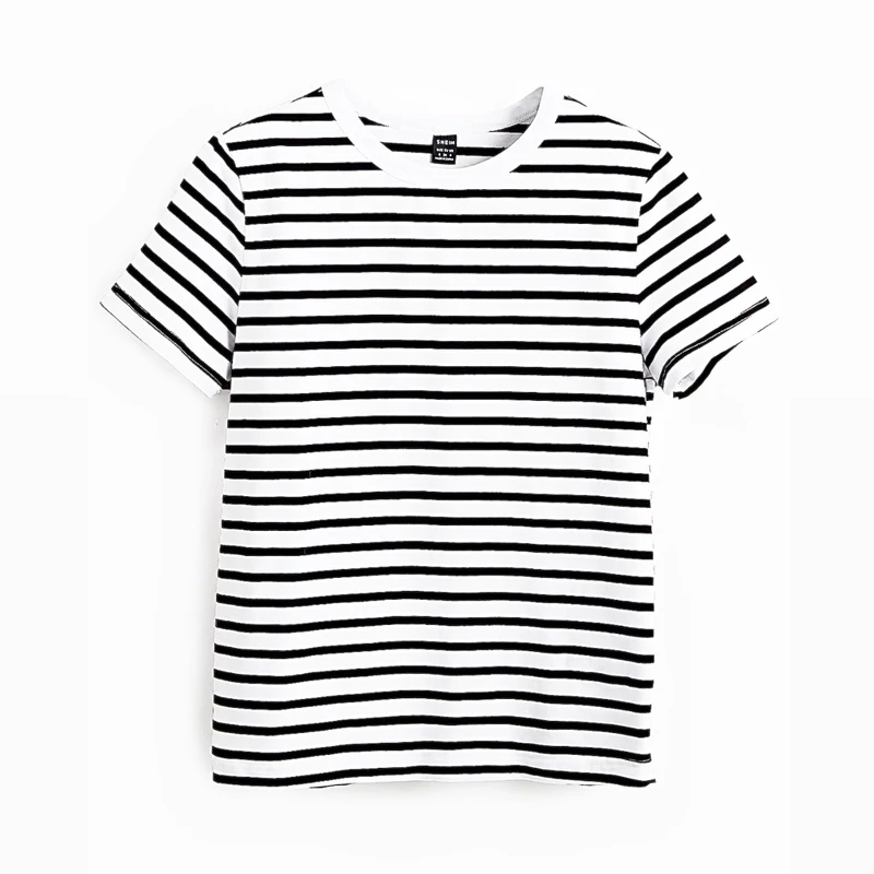 تی‌شرت آستین کوتاه زنانه شین مدل راه راه