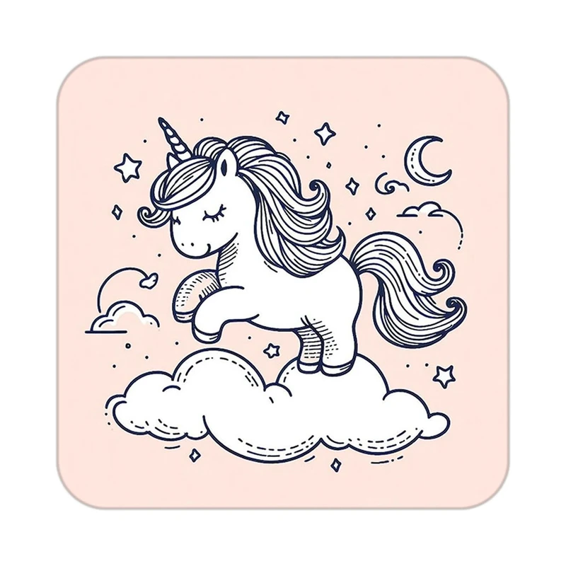 زیر لیوانی کاکتی طرح اسب تک شاخ و یونیکورن مدل mp31368