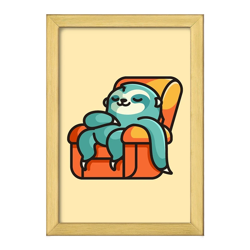 تابلو خندالو طرح  حیوانات بامزه تنبل کد 28365