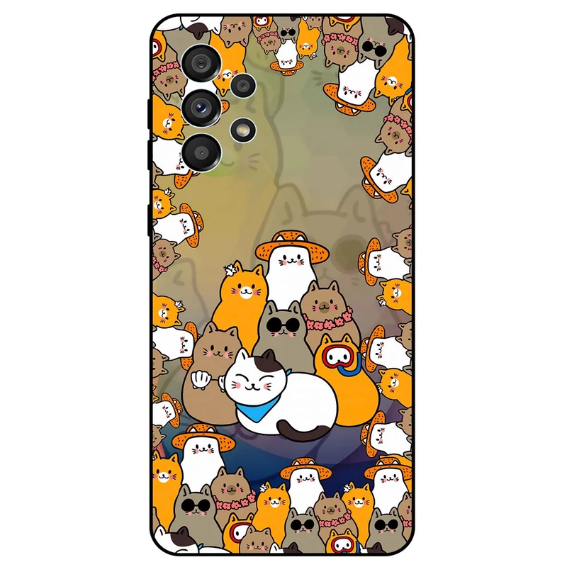 کاور مگافون طرح گربه مدل 7717 مناسب برای گوشی موبایل سامسونگ Galaxy A23 5G