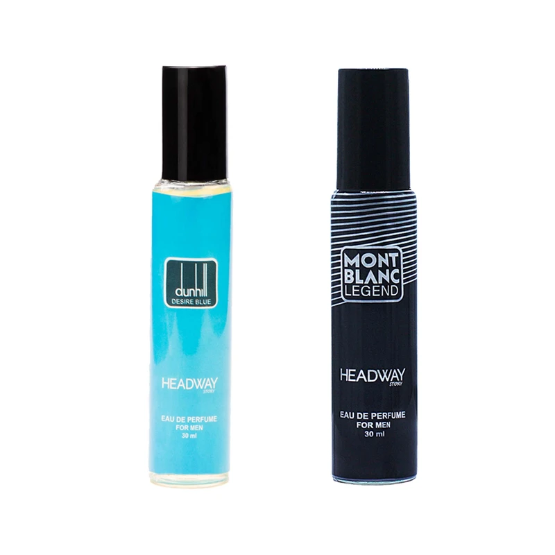 عطر جیبی مردانه هدوی استوری مدل مون بلان لجند و دانهیل دیزایر بلو حجم 30 میلی لیتر مجموعه 2 عددی