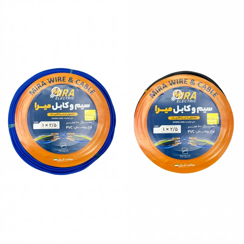 سیم برق افشان 1 در 2.5 میرا  کد BK-B بسته دو عددی