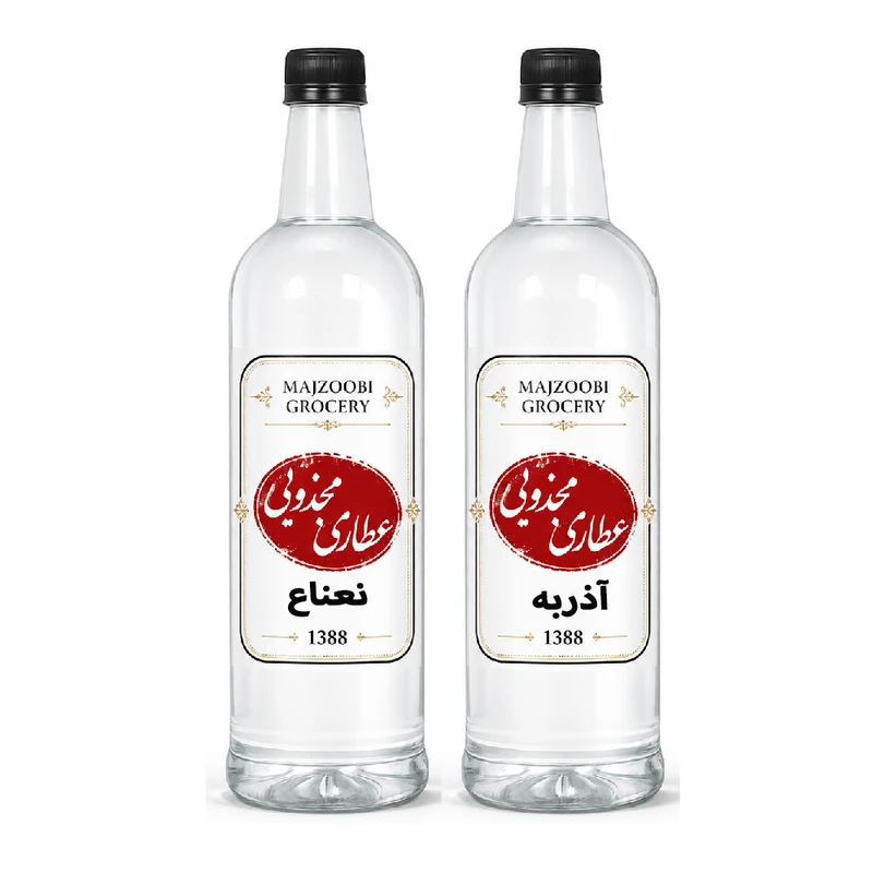 عرق نعناع و عرق آذربه عطاری مجذوبی - 1 لیتر