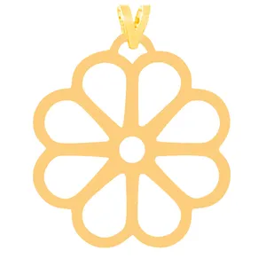 آویز گردنبند طلا 18 عیار زنانه کرابو مدل گلKr31535