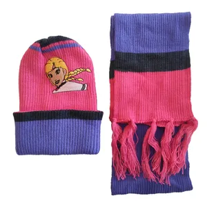 ست کلاه و شال گردن بافتنی بچگانه مدل G3SU002
