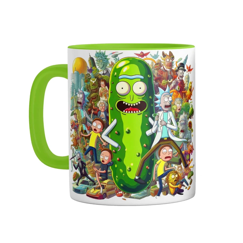 ماگ مدل Rick and Morty دسته رنگی کد 9185