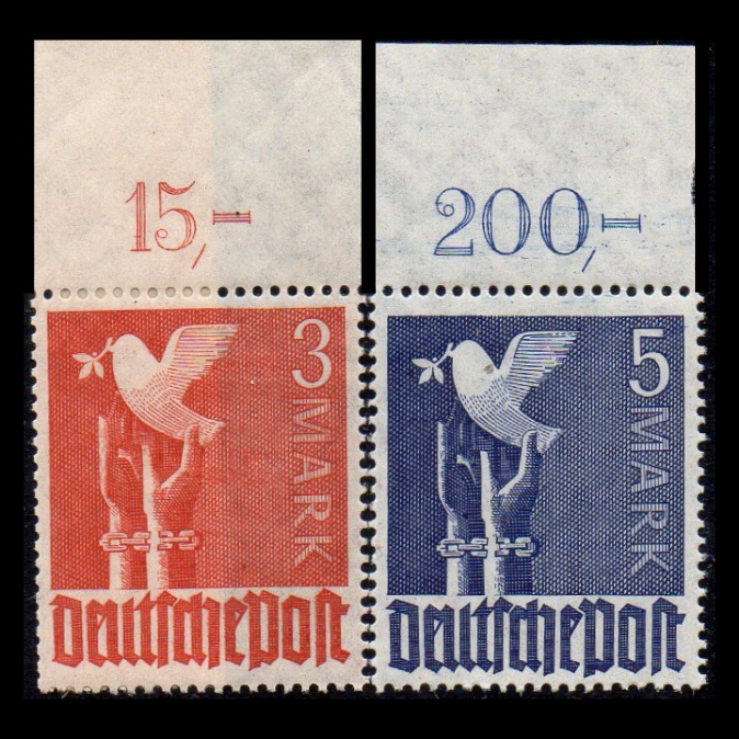 تمبر یادگاری طرح کشور آلمان مدل 1948 میلادی مجموعه 2 عددی