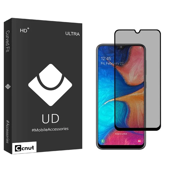 محافظ صفحه نمایش حریم شخصی کوکونات مدل UDB مناسب برای گوشی موبایل سامسونگ Galaxy A20