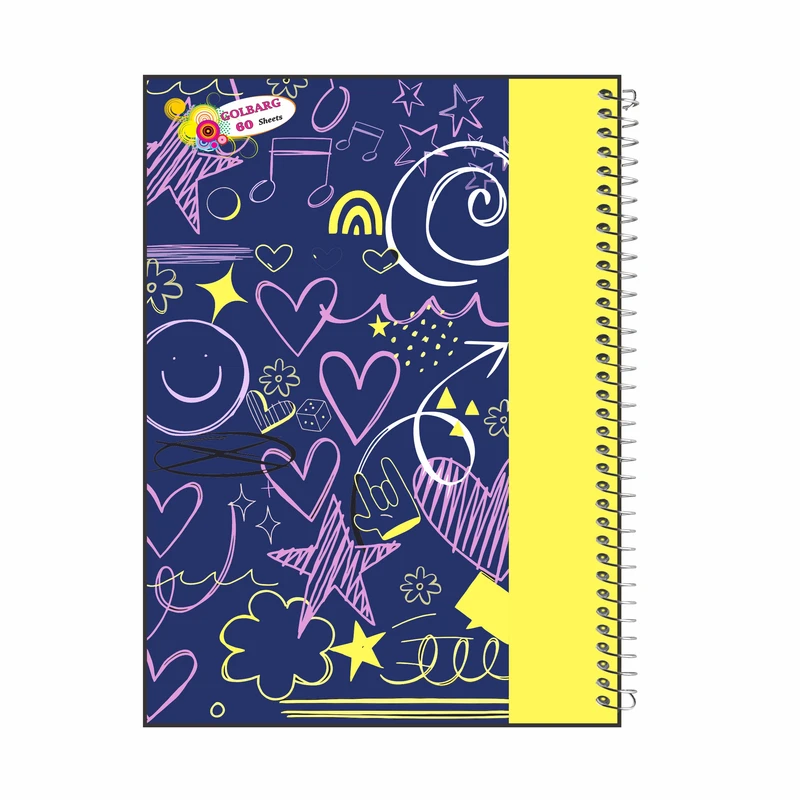 دفتر مشق 60 برگ گلبرگ مدل دبیرستانی قلب کد 3245