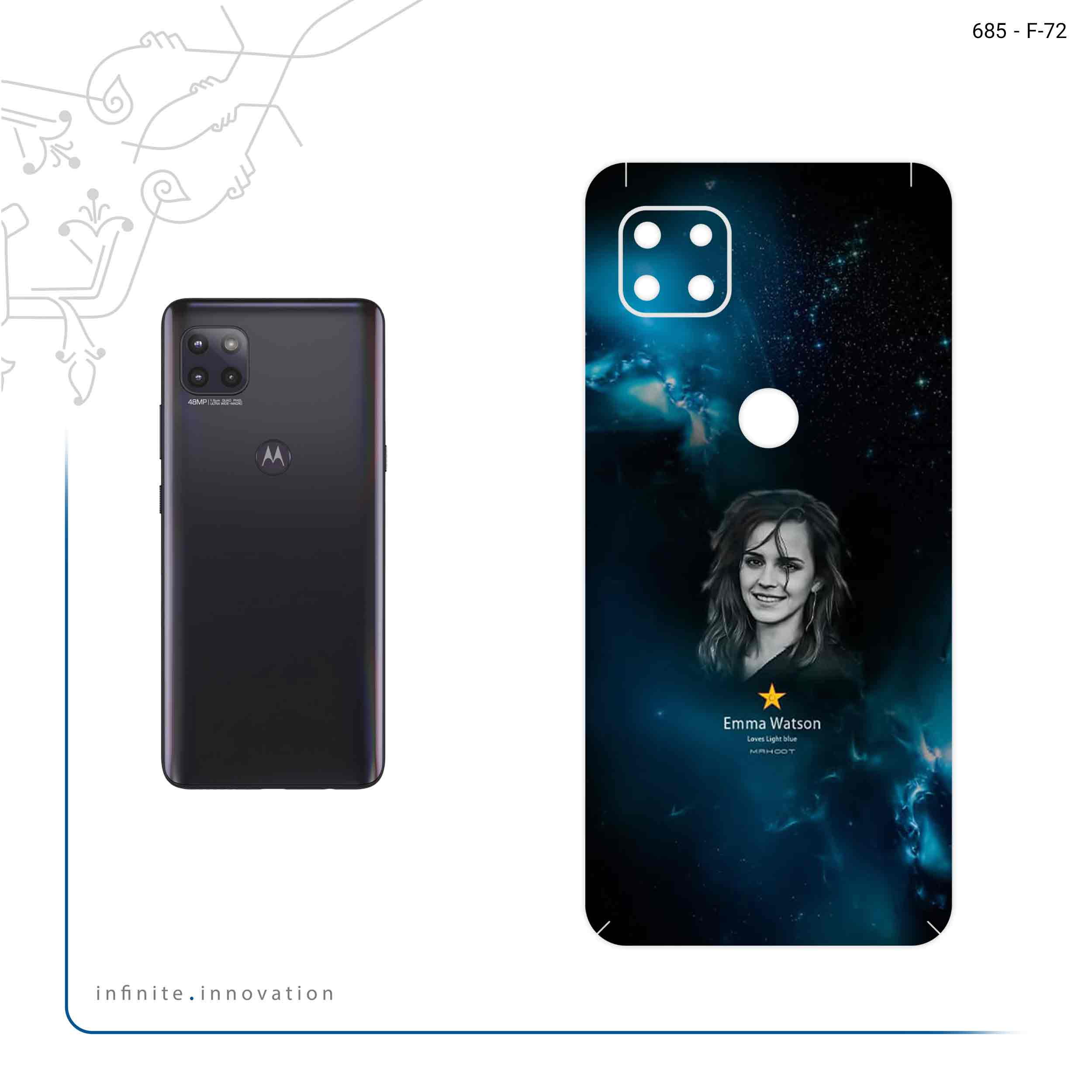 برچسب پوششی ماهوت مدل Emma Watson مناسب برای گوشی موبایل موتورولا MOTO G 5G
