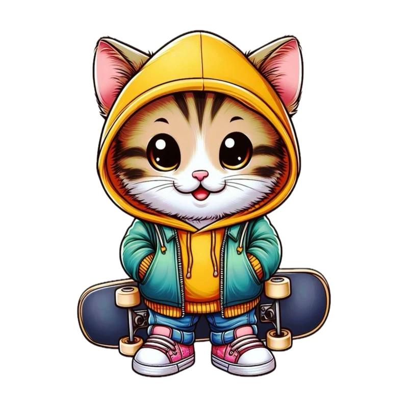 استیکر پارچه و لباس پاد آفرین مدل گربه کد a6