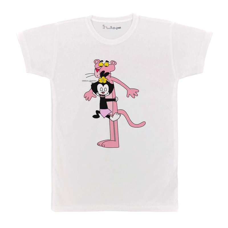 تی شرت بچگانه پرمانه طرح پلنگ صورتی کد pmt.4701