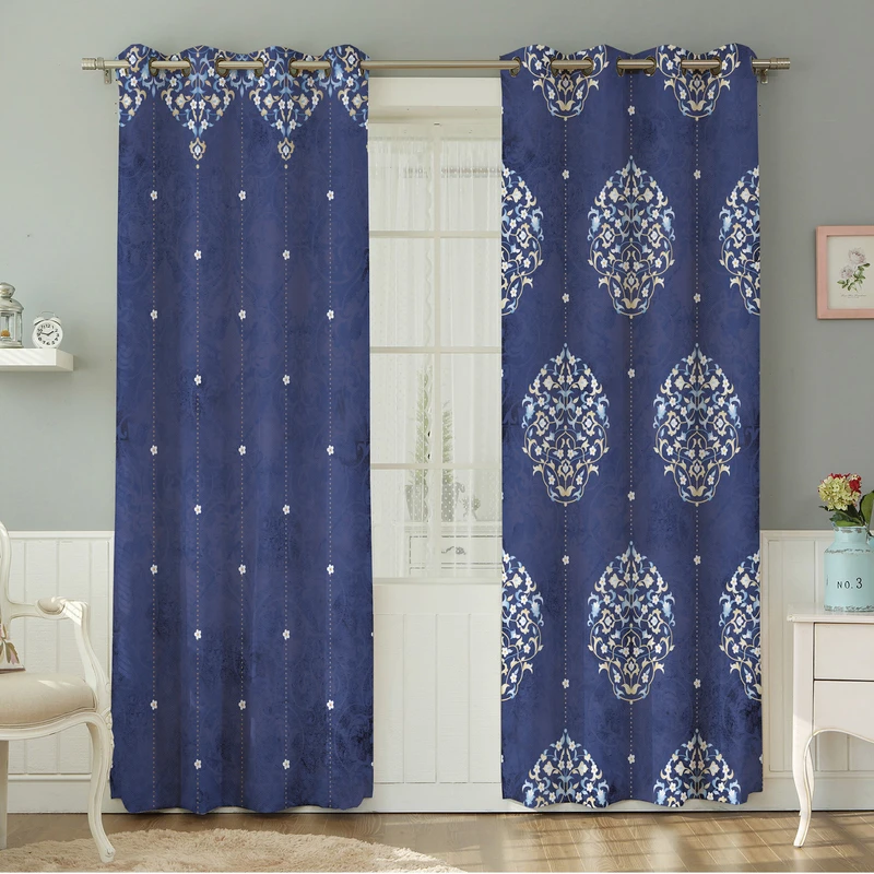 پرده نیروانا طرح سنتی  مدل هازان کد 4909سایز 140×280 سانتی متر