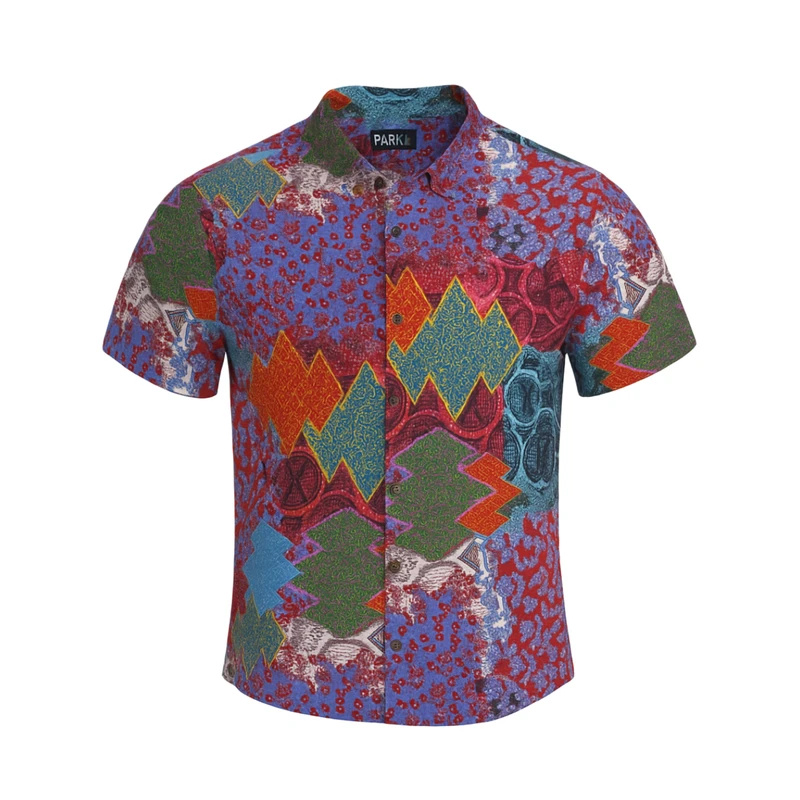 شومیز آستین کوتاه یقه برگردان زنانه مدل کوهیار