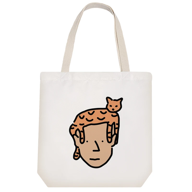 ساک خرید پارچه ای خندالو طرح گربه دوست مدل توت بگ کد 7131