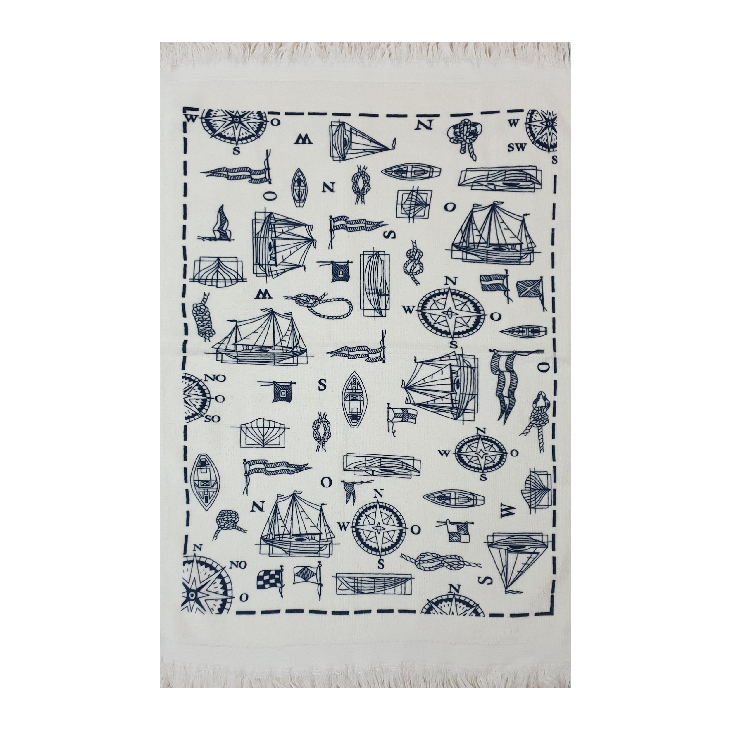  حوله آشپزخانه آکیپک مدل ships سایز 40x60 سانتی‌متر