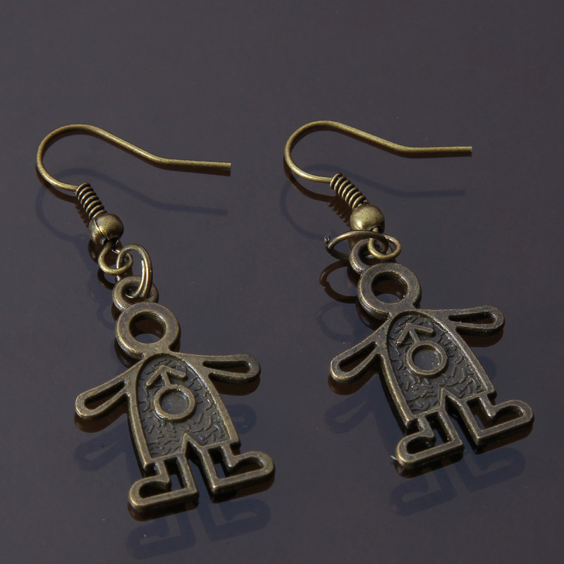 گوشواره دخترانه مدل فلزی فانتزی کد GZN_071